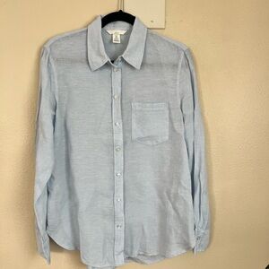 H&M 100% Linen Button Up Shirt